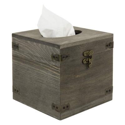 China 100% high quality creative custom bathroom wooden tissue box luxuries eco-friendly for sale