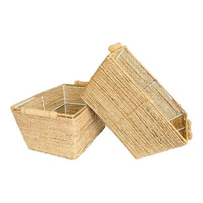 China Sustainable Baskets Fashionable Creative Kitchen Woven Basket Vegetable Storage For Food for sale