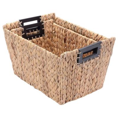 China Good Quality Sustainable Laundry Storage Basket Kitchen Cutlery Storage Basket With Handle for sale