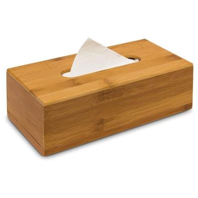 China Coffee Table Tissue Box Organizer Paper Wood Napkin BAMBOO Home Box For Living Room for sale