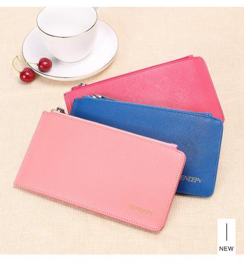 China Hot Selling Fashion New Fashion Wallet Leather Credit Card Holder Genuine Leather Purses for sale