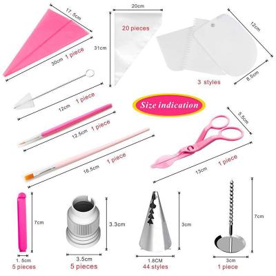 China Amazon Viable Hot Sale 137pcs Sets Cake Decorating Baking Consumables Set Tool Kit For Cakes for sale