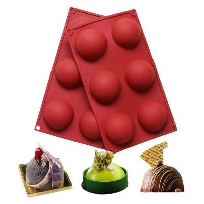 China Viable 6 Hole Silicone Mold for Chocolate, Cake, Jelly, Pudding, Handmade Soap, Round Shape for sale