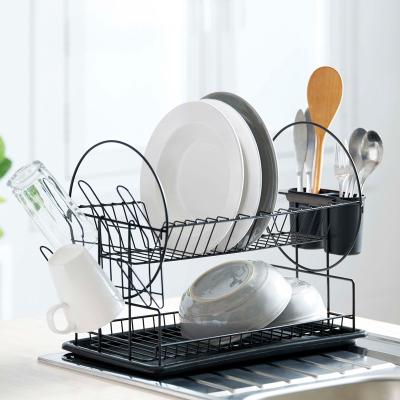 China WIDEAL High Quality Kitchen Storage Rack Black Durable Liner Dish Drying Rack Dish Corner Rack for sale