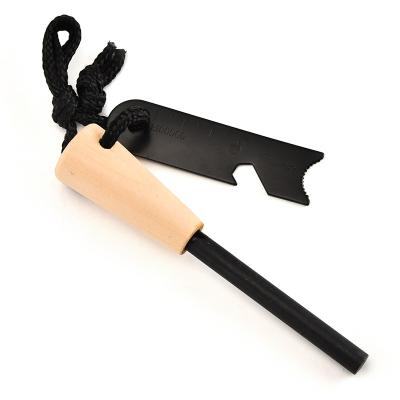 China Outdoor camping with wooden handle. Get the gun. Magnesium Bar Fire Stick WD-OT02 for sale