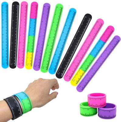 China Office / Career Customized One Color Print Silicone Slap Wristbands for sale