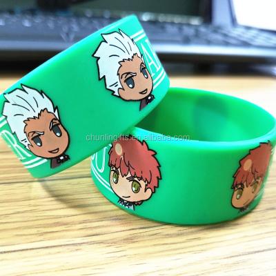 China Hot Selling Printed Silicone Picture Silicone Wristbands for sale