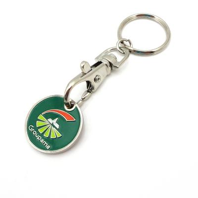 China Metal Coin Factory Promotion Key Chain Shopping Cart for sale