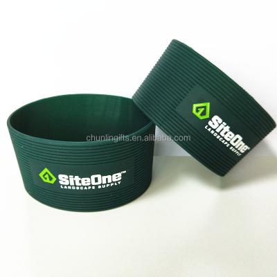 China OEM Silicone Cup Bands Cover / Wide Silicone Bands For Cups for sale