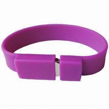 China Cheap high quality usb flash drives with silicone wristband for sale