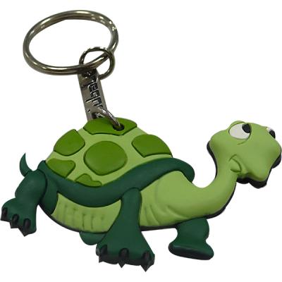 China Stand In Key PVC Turtle Key Ring For Kids for sale