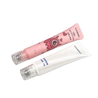 China Custom Cosmetic Factory Personal Care Tube 15ml 20ml Roll Ball Tube With Screw Cap For Cosmetic Packaging PE Tube for sale