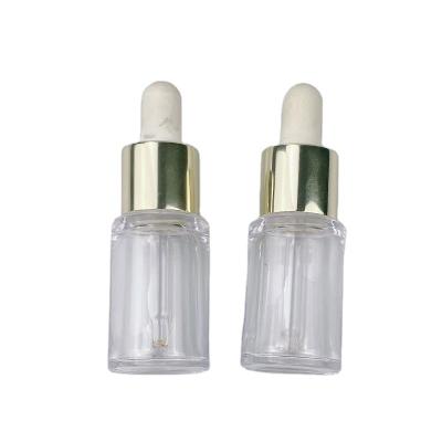 China Personal Care Pack Manufacturer Custom Skincare Essential Oil PET Dropper Bottle 10ml Chemical Clear Round Bottle With Dropper for sale