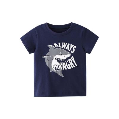 China 2022 High Quality Children's T-shirt Baby Short Sleeve 100% Cotton Cartoon Anti-Shrink Summer New Round Neck Children's T-shirts for sale