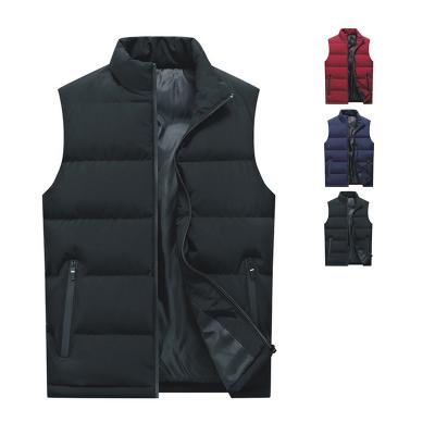 China Wholesale Logo High Quality Lightweight Heated Anti-wrinkle Invest Men's Vest Jackets Filling Winter Plus Size Men's Vests and Vests for sale