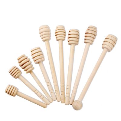 China Custom Logo Reusable Eco-Friendly Durable Mini Wooden Honey Dipper Sticks for sale