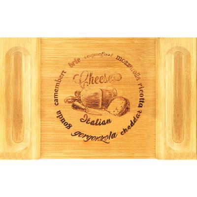 China Sustainable Kitchen Modern Unique Fancy Square Cheese Bamboo Charcuterie Board Set for sale