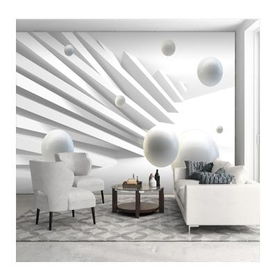 China KOMNNI Southeast Asia simple three-dimensional space sphere modern abstract wallpaper background wallpaper custom home wall cloth wallpaper for sale