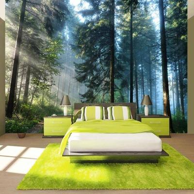 China KOMNNI Modern Custom Nature Forest 3D Wallpapers For Living Room Bedroom Decor Mural Home Decoration Waterproof Wallpaper for sale