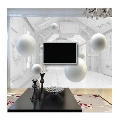 China Modern abstract spherical wall mural background wall 3D wallpaper space corridor KOMNNI mural home decoration for sale