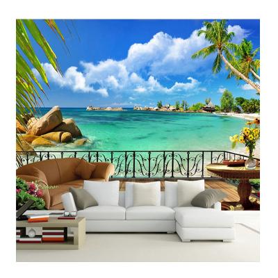 China Custom mural 3D modern landscape wall 3D modern landscape wall KOMNNI photography wall painting wallpaper living room TV background mural for sale