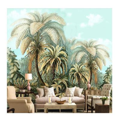 China KOMNNI Decorative Murals Tropical Plants Wall Painting Large Photo Wallpaper Murals Custom Made Modern Living Room Bedroom for sale