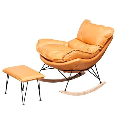 China Heute Leisure Home Portable Rocking Chair With Double Cushion Chair Backrest Lying Outdoor Rocking Chairs for sale