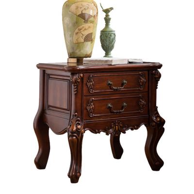 China American Style Bedroom Furniture Home Bedside Cabinet Solid Wood Solid Wood Nightstand With 2 Drawers C318 for sale