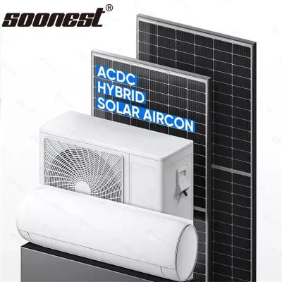 China Solar Powered Air Conditioner For Home 24000 Btu 24V 48V Off Grid Solar Ac Air Conditioner Dc/Ac Hybrid Solar Air Conditioner for sale