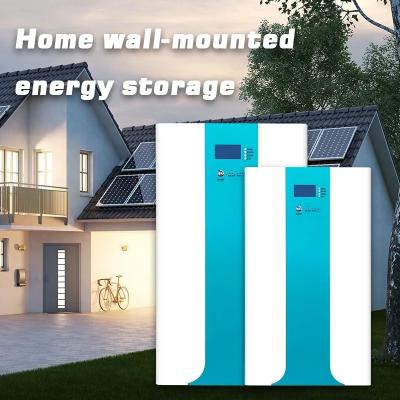 China Wall-Mounted 100Ah Lithium Battery 100Ah 200Ah Lithium Ion Battery Solar System Hybrid Solar Inverter 10Kw With Lithium Battery for sale