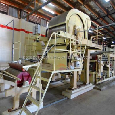 China 2T/D waste paper pulp and waste paper recycling jumbo roll toilet paper tissue paper making machine price for sale