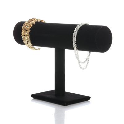 China Wholesale Modern Elegant Jewelry Display Rack Jewelry Display Rack Black Velvet Headband Holder Bracelets Storage Rack for sale