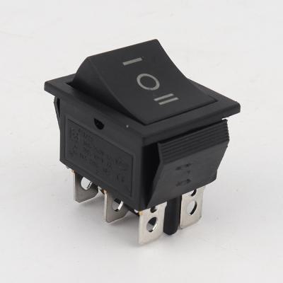 China Electric appliance factory sale KCD4 square three-speed rocker switch 6 pin button power supply accessories rocker switch for sale