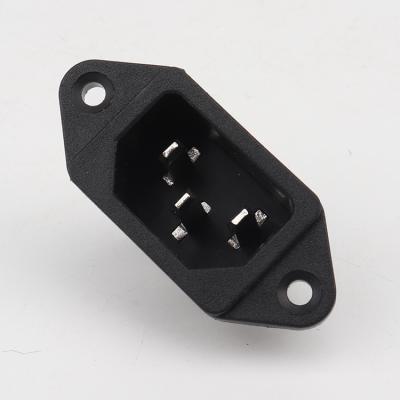 China Residential / General Purpose AC 250v 2.5a Male 3 Pins Power Inlet Socket Outlet Panel Recessed for sale