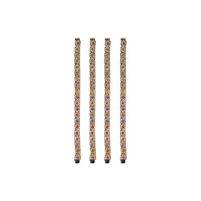 China Environmentally Friendly Wholesale Creative Color Rhinestone Hairpin Pop Word Folder Hair Clips for sale