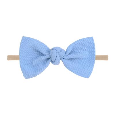 China Eco-friendly Wholesale High Quality Newborn Baby Hair Band Soft Bow Headband for sale