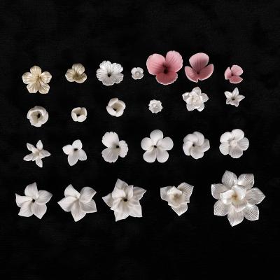 China Handmade Ceramic Materials Eco-friendly Women Hair Accessories Flower Jewelry Accessories Multi Color Ceramic Flower Wedding Hair Jewelry Accessories for sale