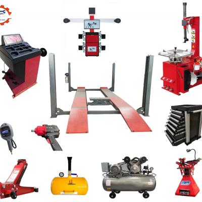 China Solicitud del cliente 4 Post Car Lift Wheel Alignment Machine Cambiador de neumáticos Balanceador de ruedas en venta