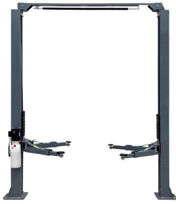 China Double Cylinder Hydraulic Lift 4 Tons Clear Floor 2 Post Manual Release Car Lift for sale