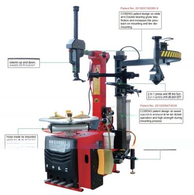 China Right Help Arm Adaptor Auto Tire Repair Backward Three-Point Tire Pressing Type Tire Changer Machine for sale