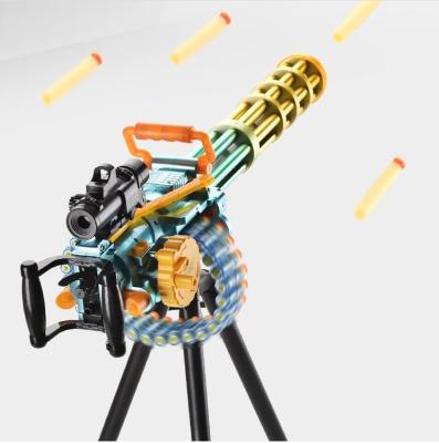 China Toy Boys Christmas Toys Gun Electronic Automatic Shooting Firearm Set Rechargeable Battery EVA Galting Gun for sale