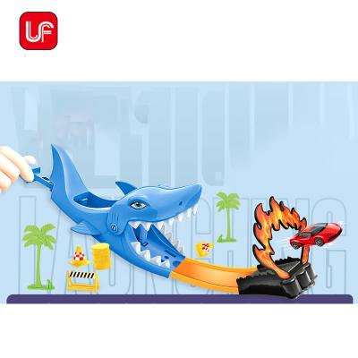 China Slot Toy 2022 New Ejection Orbit Track Set Popular Boy Toys Launch Toy Shark Dinosaur Orbit Track Toys for sale