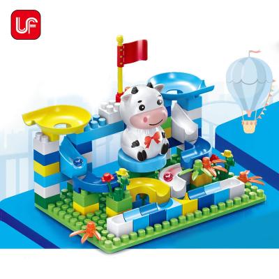 China Building Toy Kids Intellectual Toys Slide Marble Run Race Blocks Building Block Educational Creative Toys for sale