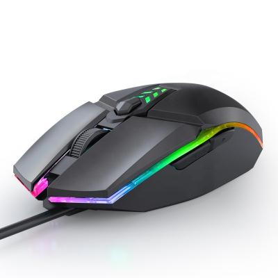 China Gaming OEM Wired Gaming Mouse 1600 DPI 6 Button USB Optical Mouse With RGB Backlight Laptop Mouse ErgonomicComputer Mute Gamer Mouse for sale