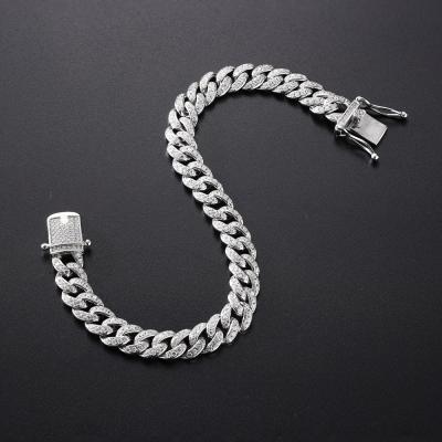 China Colors Last Over Years Without Fade Lightweight 925 Silver, Men's 9mm 8.5 Inch 28.3g Chain Bracelet Men's Silver For Gift for sale