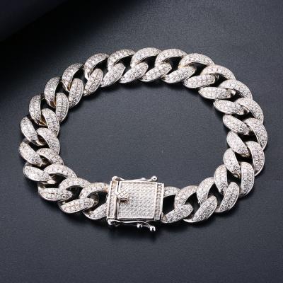 China Colors Last Over Years Without Fading Hip Hop Style Jewelry Designs New Bracelet Designs Men's Silver Charm Bracelet For Sale for sale