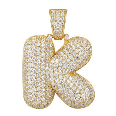 China Colors Last Over Years Without Fading Wholesale Letter Pendants Mens And Womens Hip Hop Diamond Letter K Pendant for sale