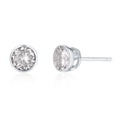 China Colors last over years without fading Fashionable Diamond Earring Stud Customized Jewelry 925 Sterling Silver Stud Fashion Earring for sale