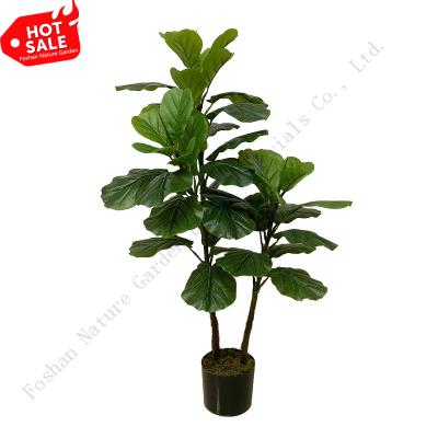 China Environmental Friendly Small Fig Plant For Sale Artificial Faux Faux Fiddle Leaf Trees Ficus Lyrata Tree for sale