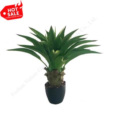 China Hot Sale Environmentally Friendly Home Decor Fake Sisal Plastic Tree With Pot Tropical Agave Artificial Hemp Plant for sale